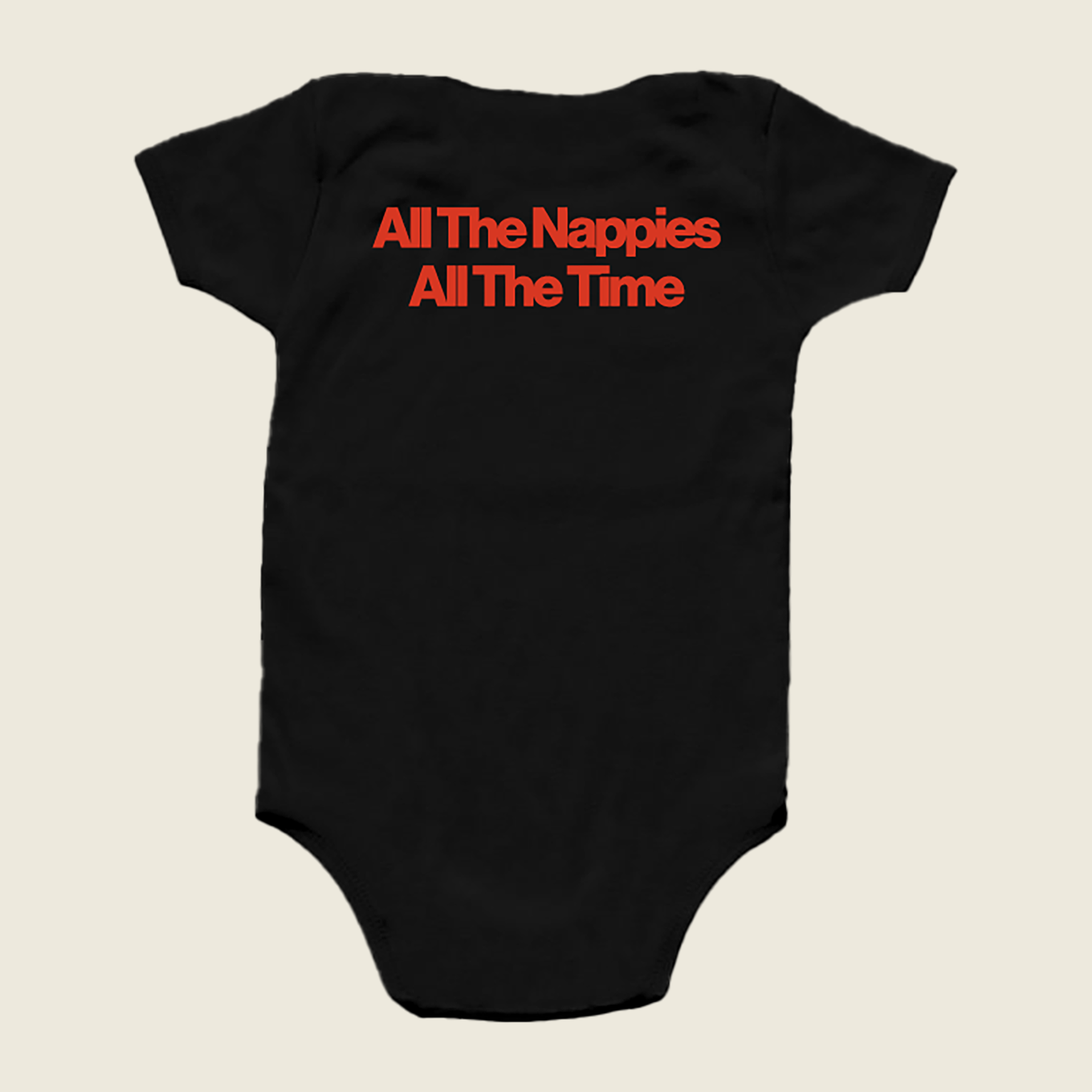 All The Nappies All The Time Babygrow (Black)