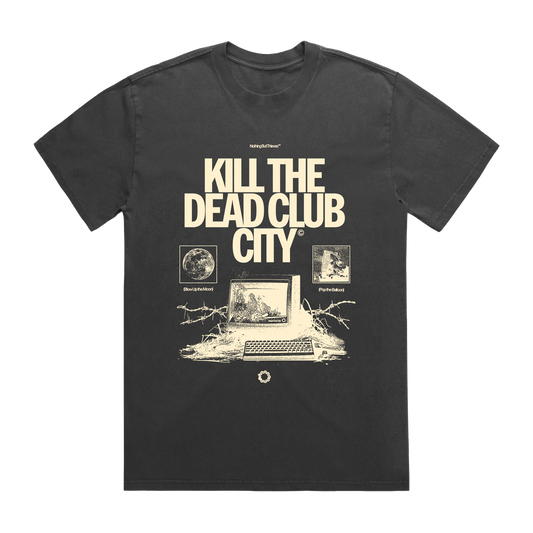 KILL THE DEAD CLUB CITY VINTAGE BLACK TEE