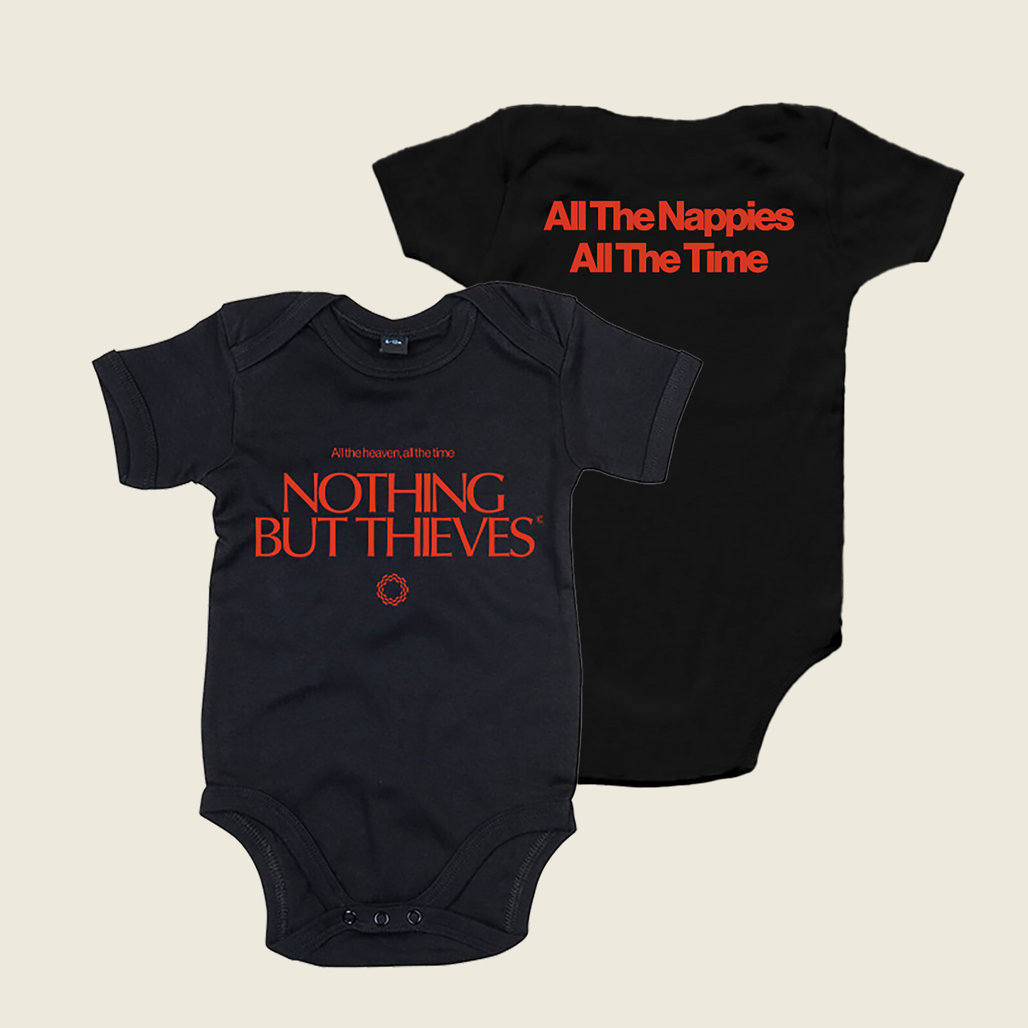 All The Nappies All The Time Babygrow (Black)