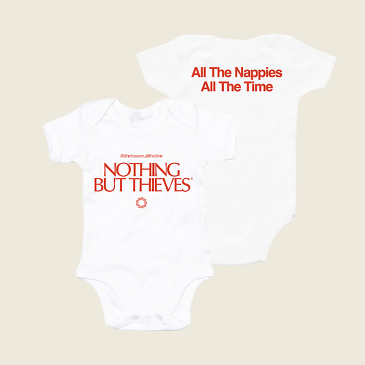 All The Nappies All The Time Babygrow (White)